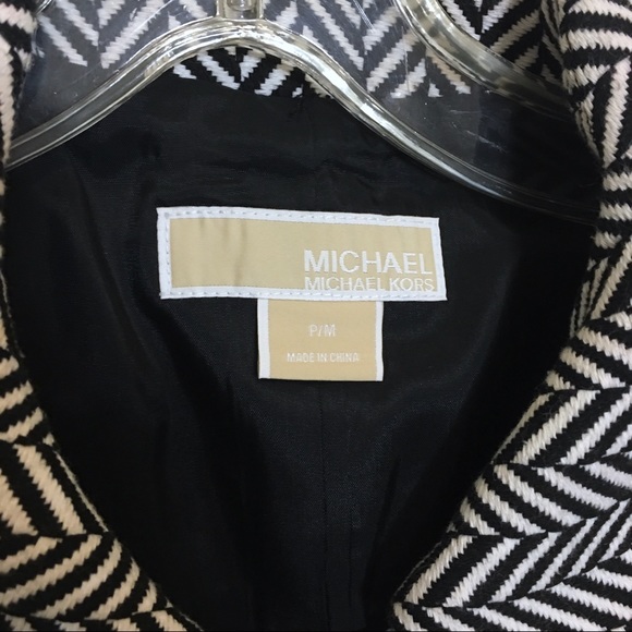 Michael Kors Herringbone Swing Jacket 3/4 Sleeves - Picture 7 of 7